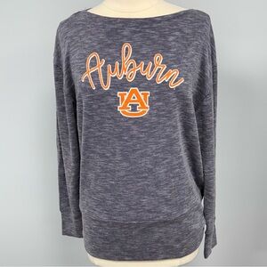 NWOT Auburn Tigers Women’s Ribbed Long Sleeve Shirt Navy Space Dye Graphic